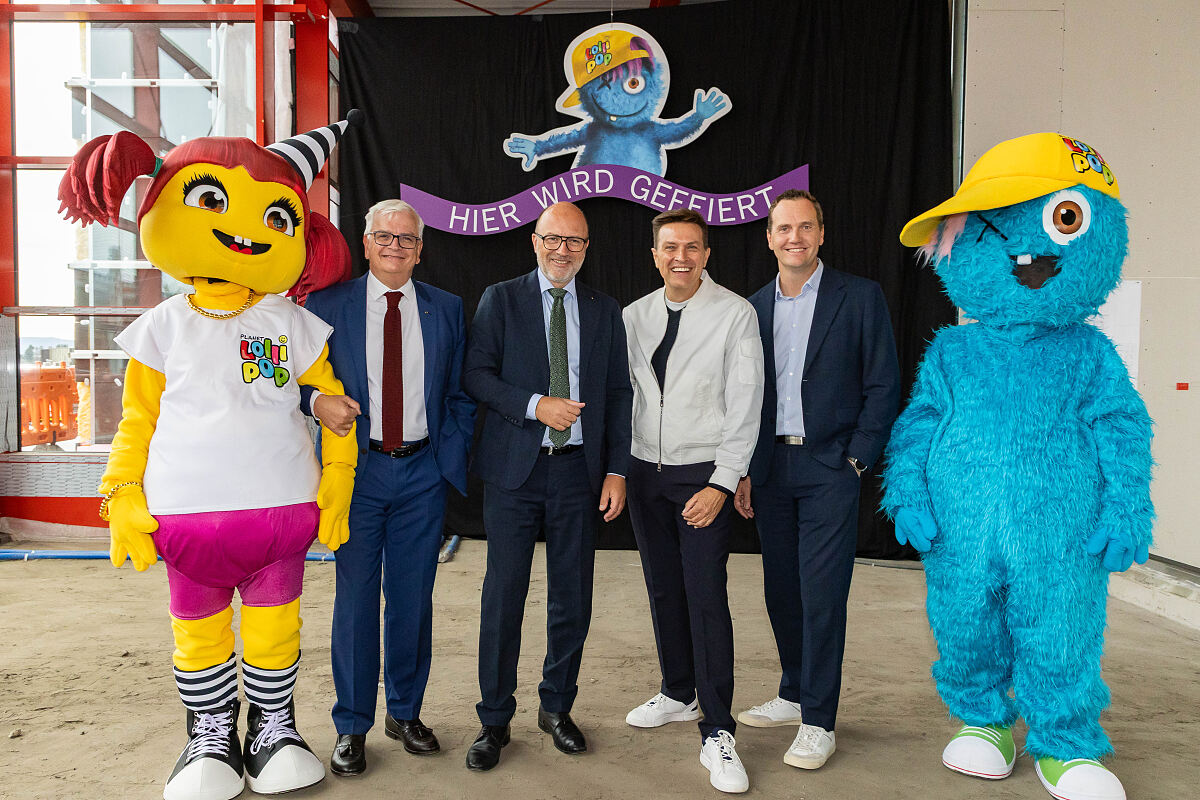 EUROPARK_Pressekonferenz Erweiterung_Lollipop Maskottchen
