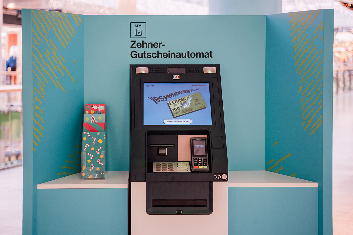 SES ZEHNER-Gutscheinautomat im EUROPARK Salzburg