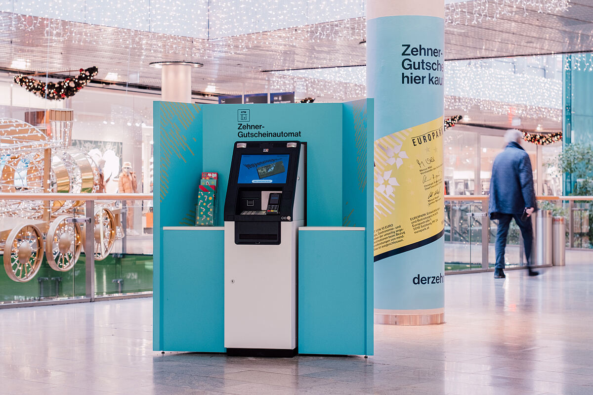 SES ZEHNER-Gutscheinautomat im EUROPARK Salzburg