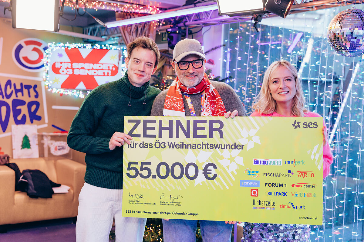 Spendenübergabe Ö3 Weihnachtswunder